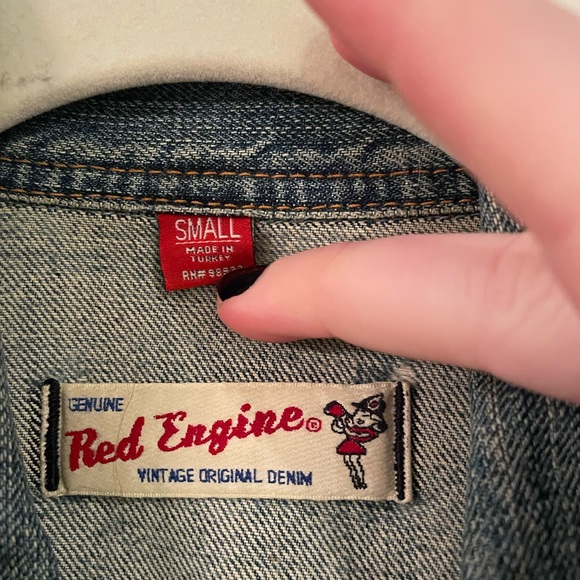 Red Engine Denim Jacket (Size S) - Picture 2 of 3